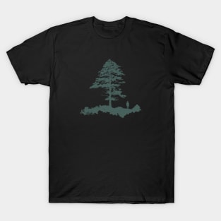 Walk in nature, being outdoors, hiking in pine tree forest T-Shirt